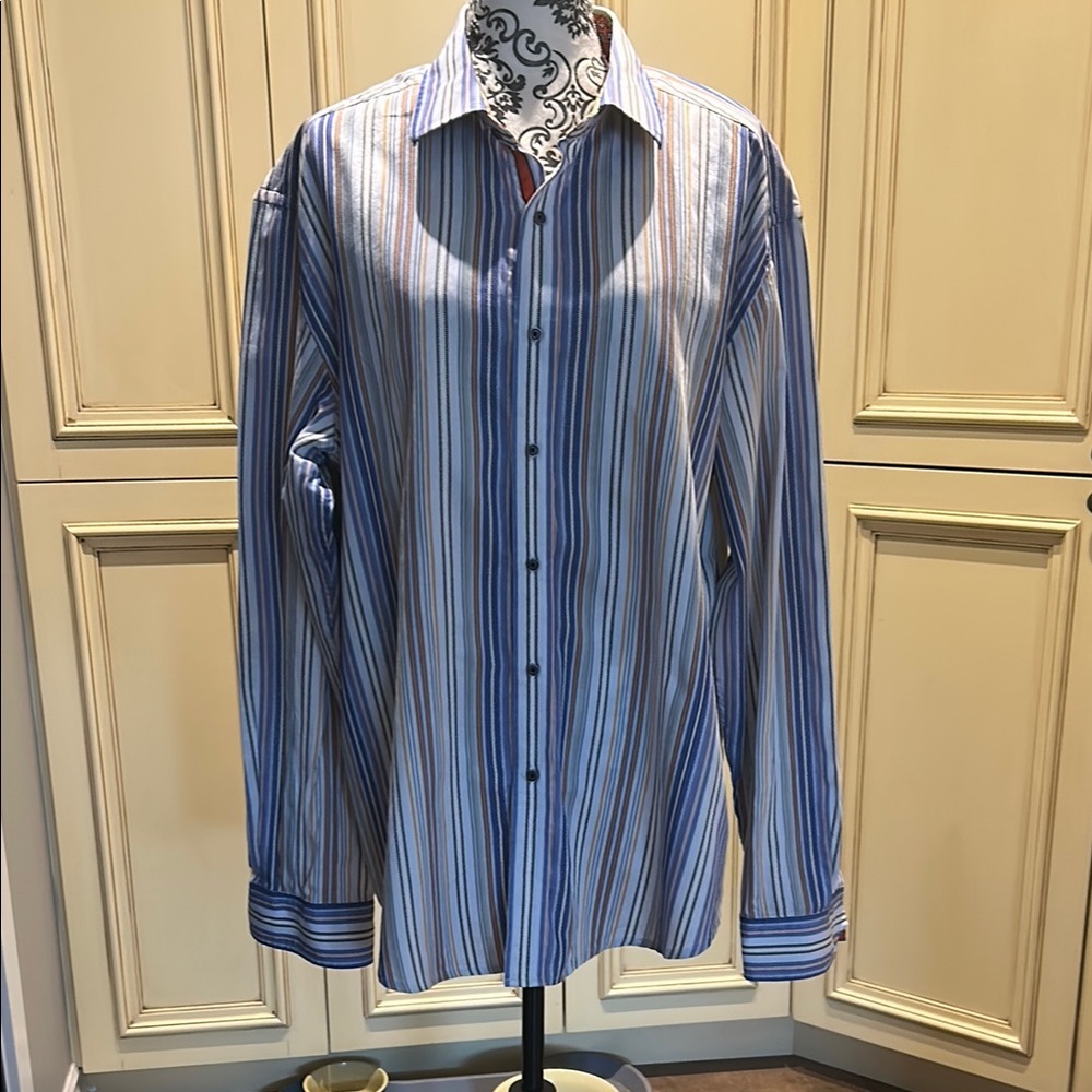 Blue Striped Men's Shirt